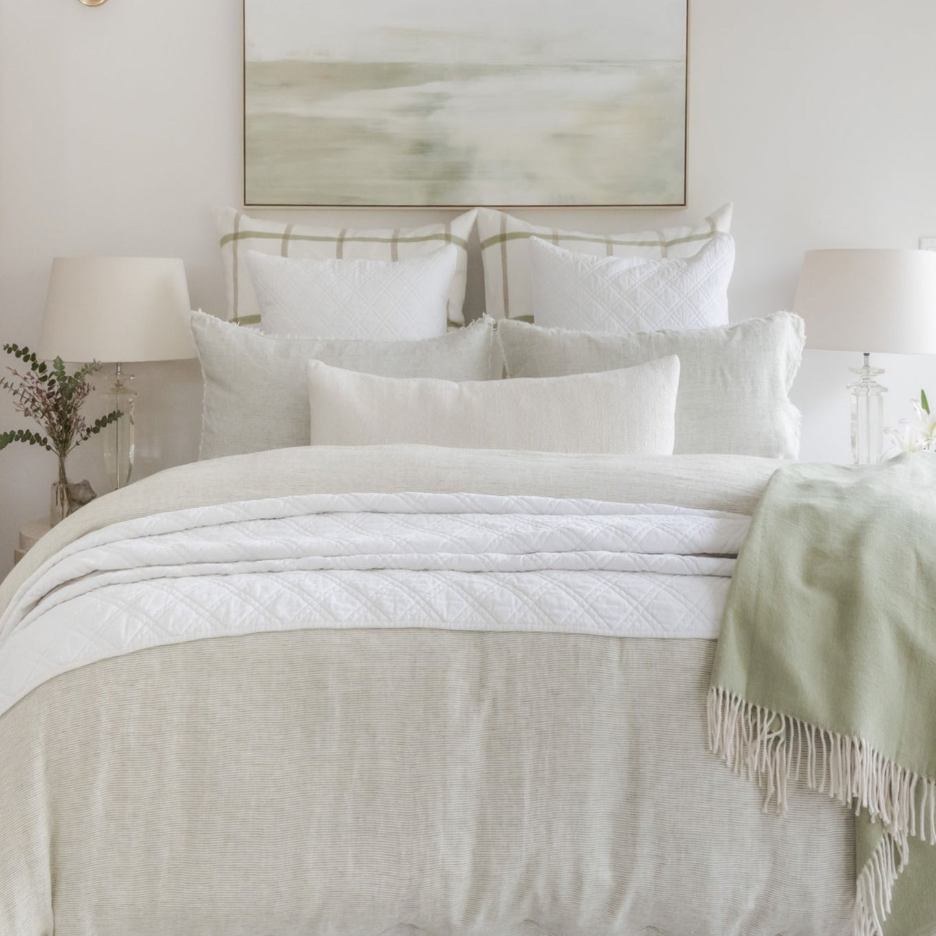 Hampton Large Euro Sham, White