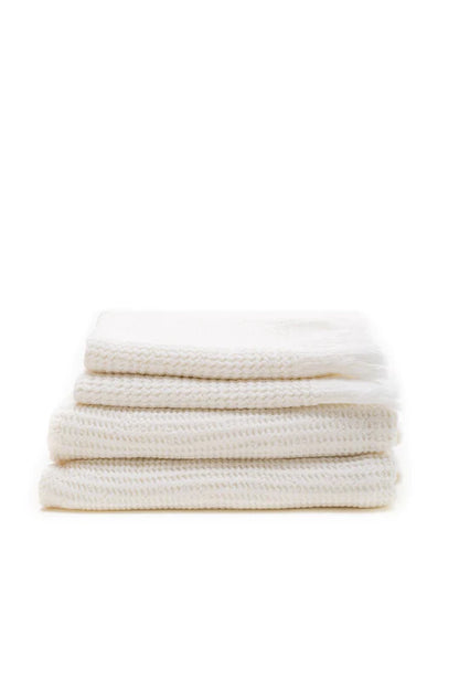 Ella Waffle Hand Towel, White