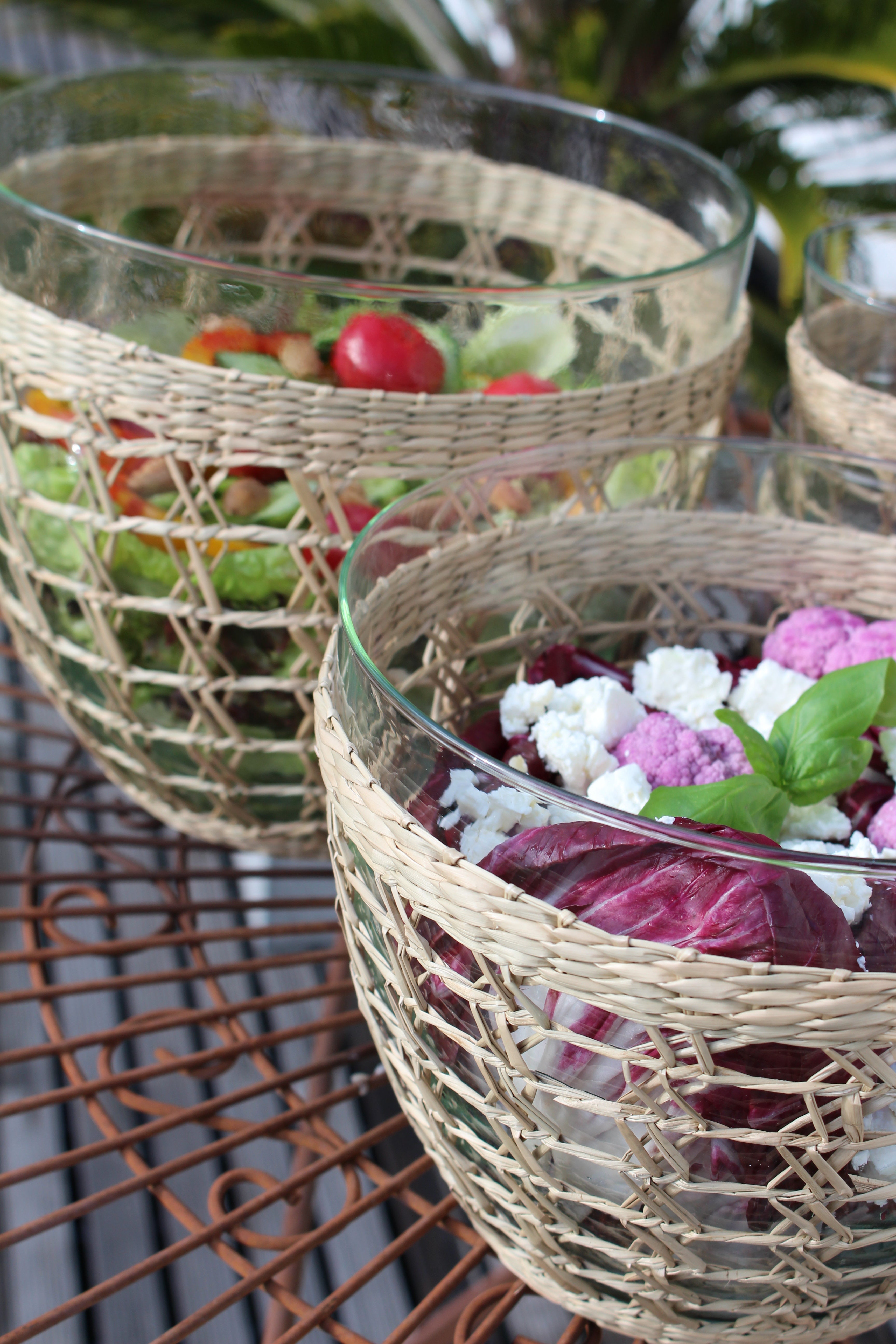 Seagrass Large Cage Salad Bowl Glass Seagrass Brand_Seagrass & Rattan Kitchen_Serveware Serving Pieces IMG_8026