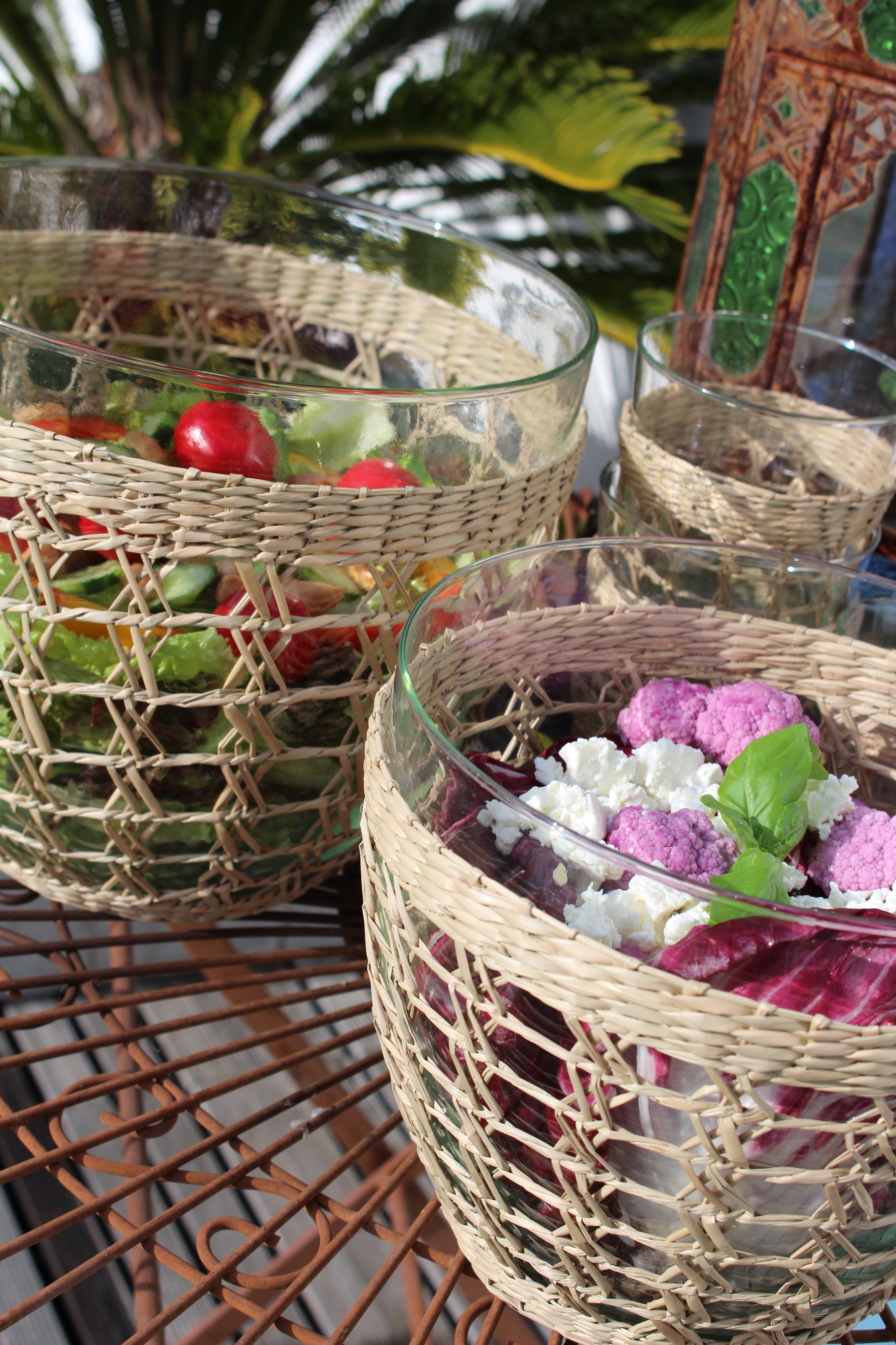 Seagrass Large Cage Salad Bowl Glass Seagrass Brand_Seagrass & Rattan Kitchen_Serveware Serving Pieces IMG_8037