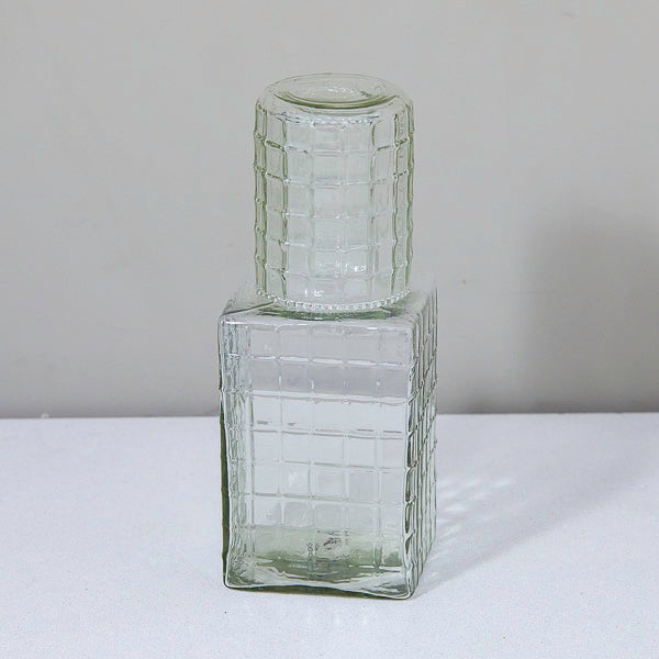 Ruffle Glass Bedside Carafe and Tumbler Set