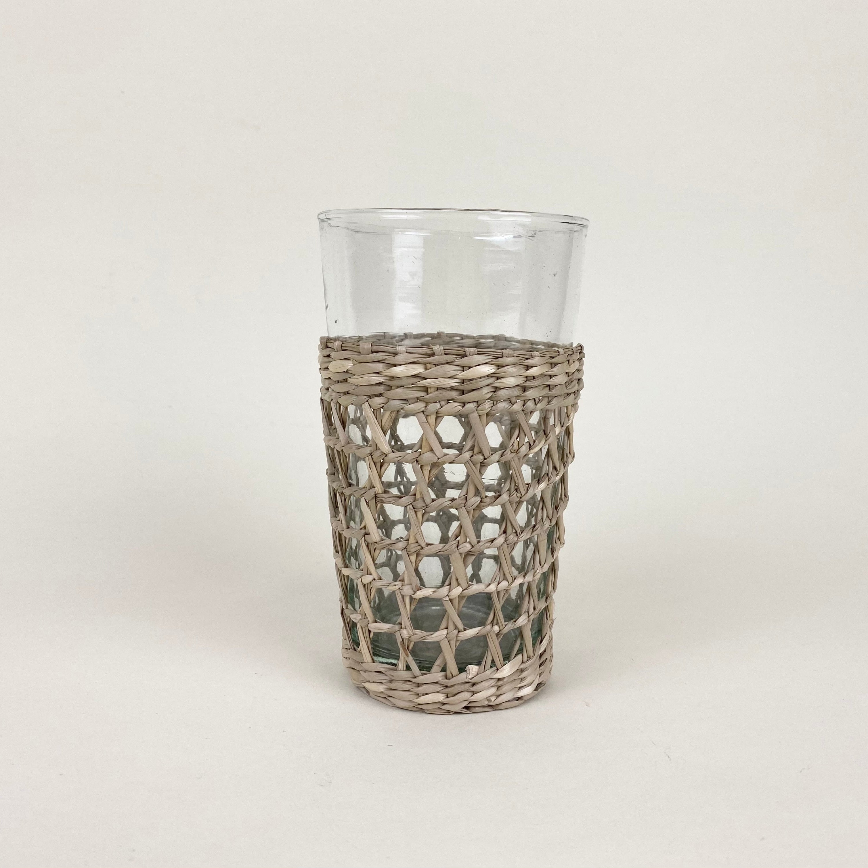 Seagrass Cage Highball Glass , Set of 4