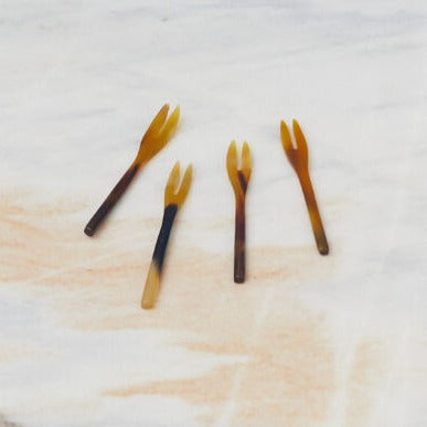 Horn Cocktail Forks, Set of 4