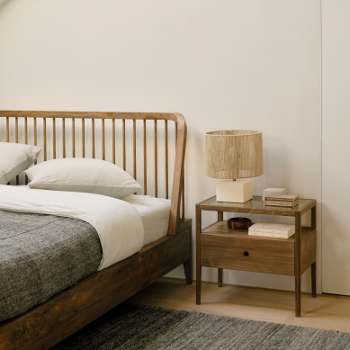 Spindle Solid Reclaimed Teak Bed, Queen