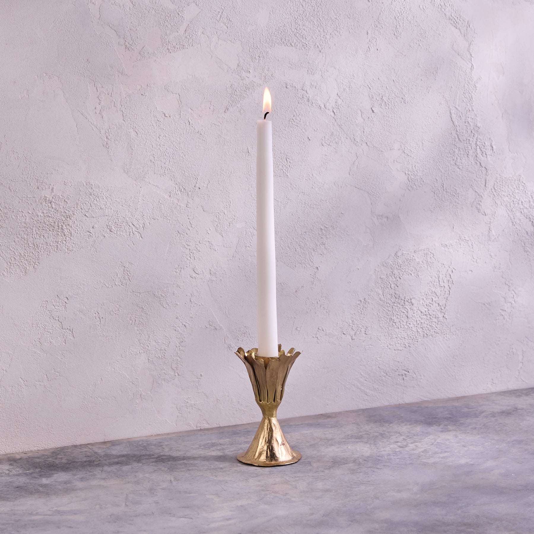 Gold Floral Candleholder, Small