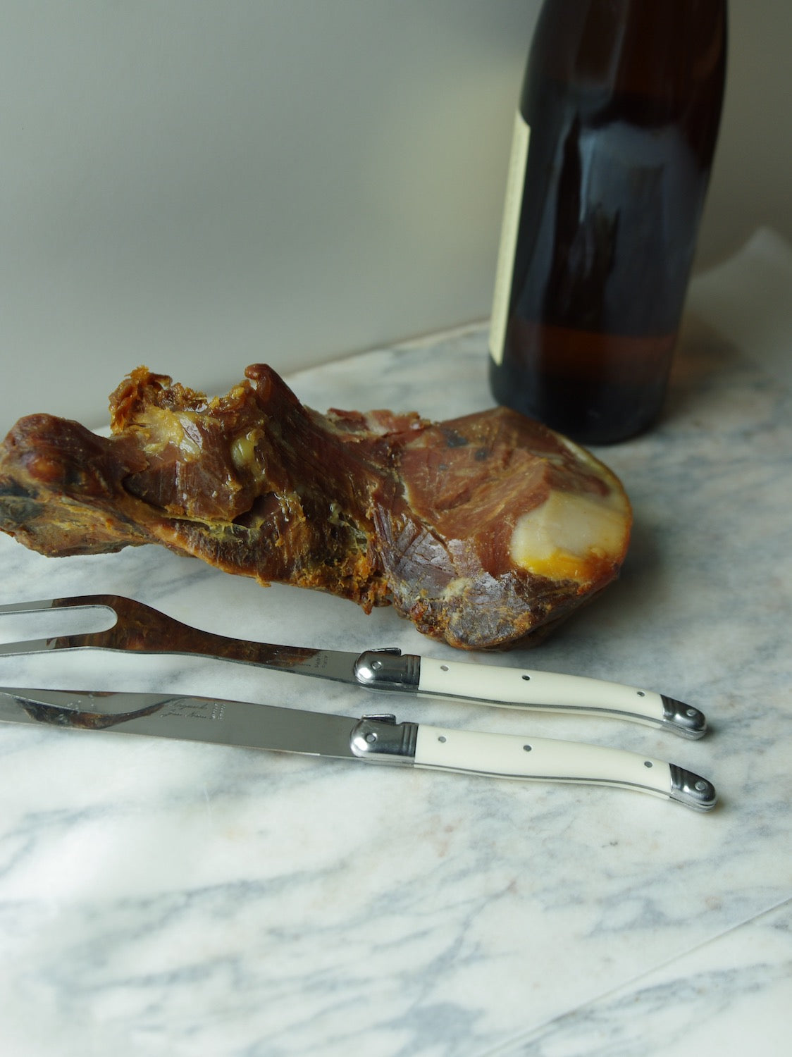 Laguiole Carving Set Ivory in Wood Box