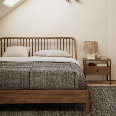 Spindle Solid Reclaimed Teak Bed, King