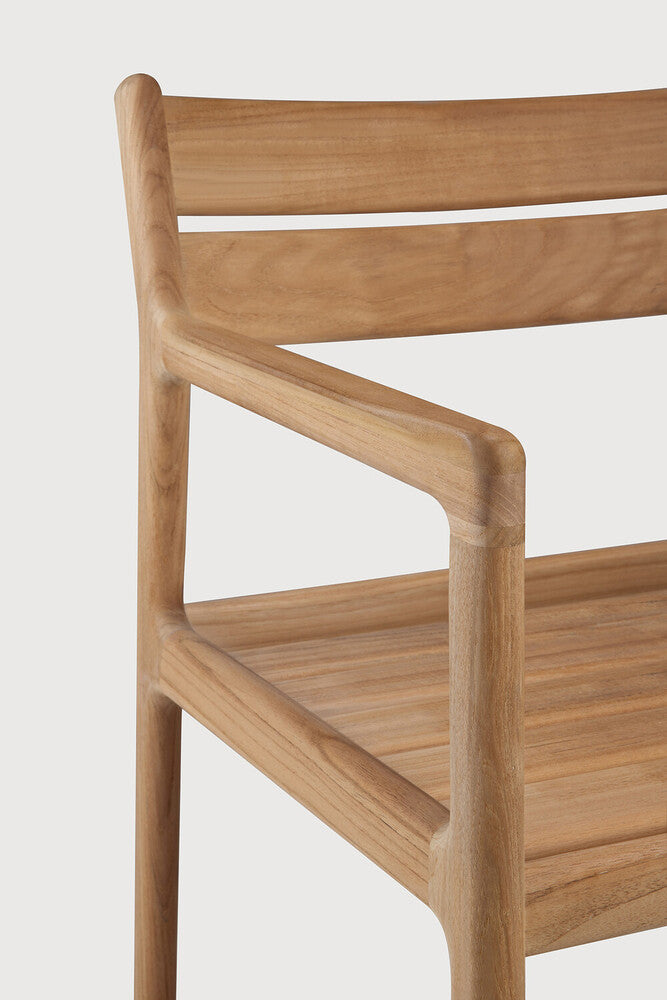 Jack outdoor dining chair frame - teak - with arms