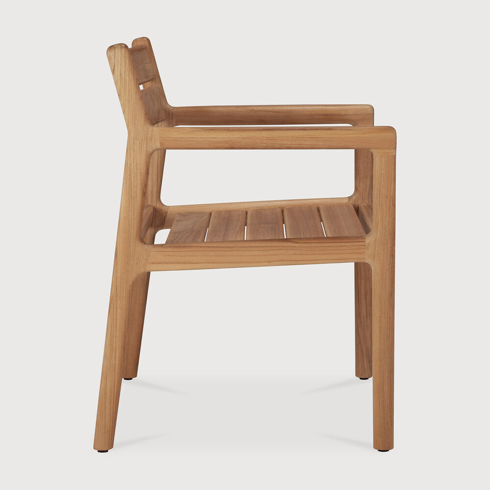 Jack outdoor dining chair frame - teak - with arms
