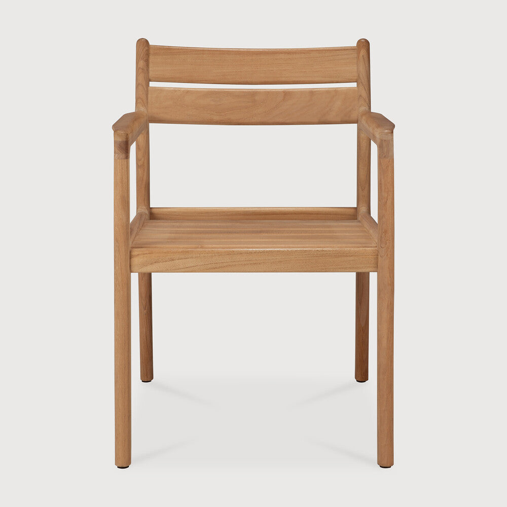 Jack outdoor dining chair frame - teak - with arms