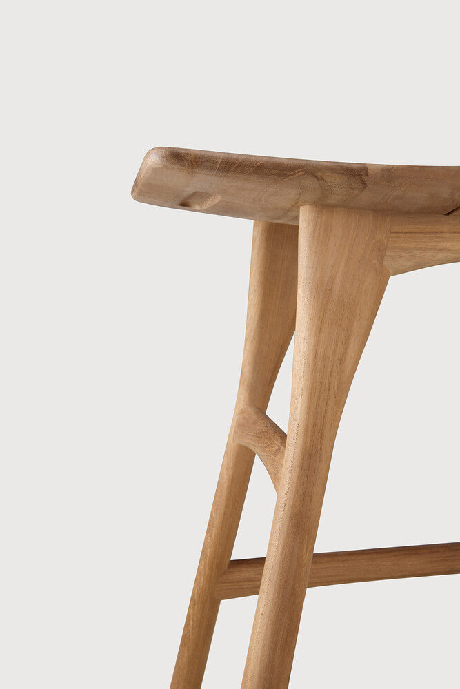 Osso outdoor stool frame - teak