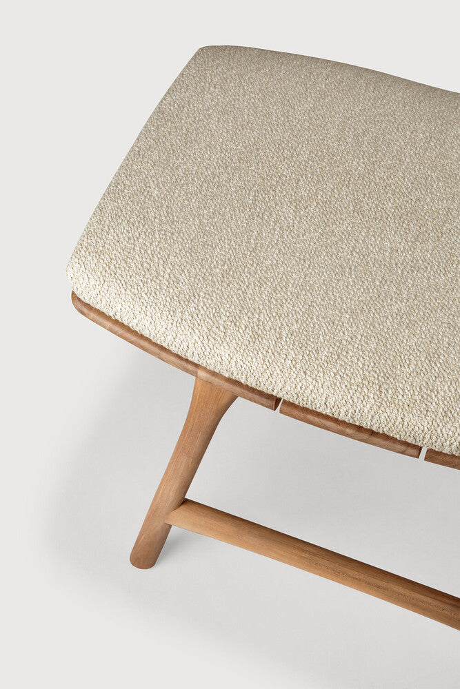 Osso outdoor stool - teak - Natural fabric