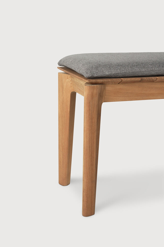 Bok outdoor bench - teak - Mocha fabric - 2+ seater
