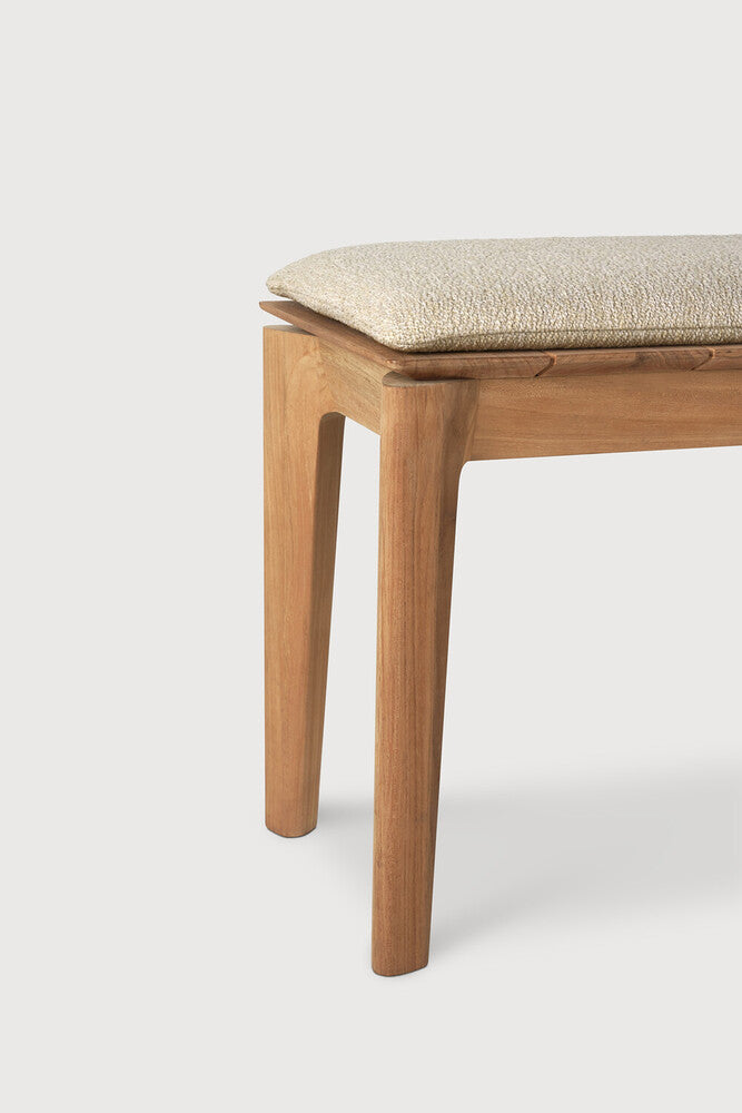 Bok outdoor bench - teak - Natural fabric - 3+ seater