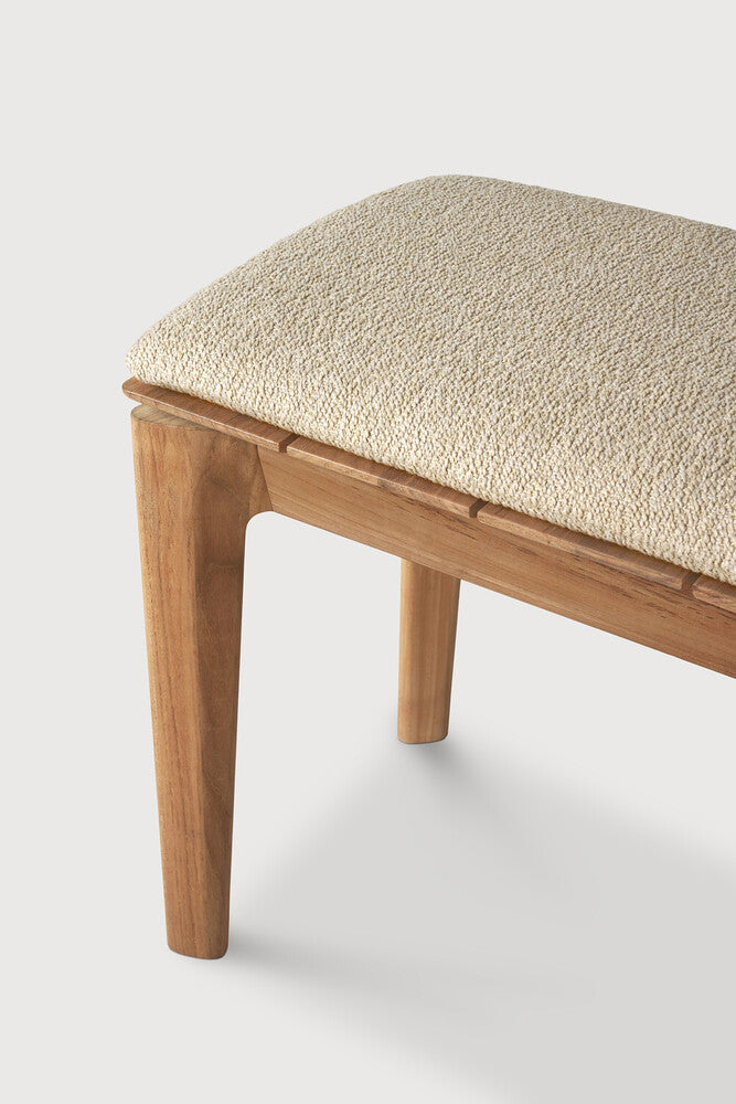 Bok outdoor bench - teak - Natural fabric - 3+ seater