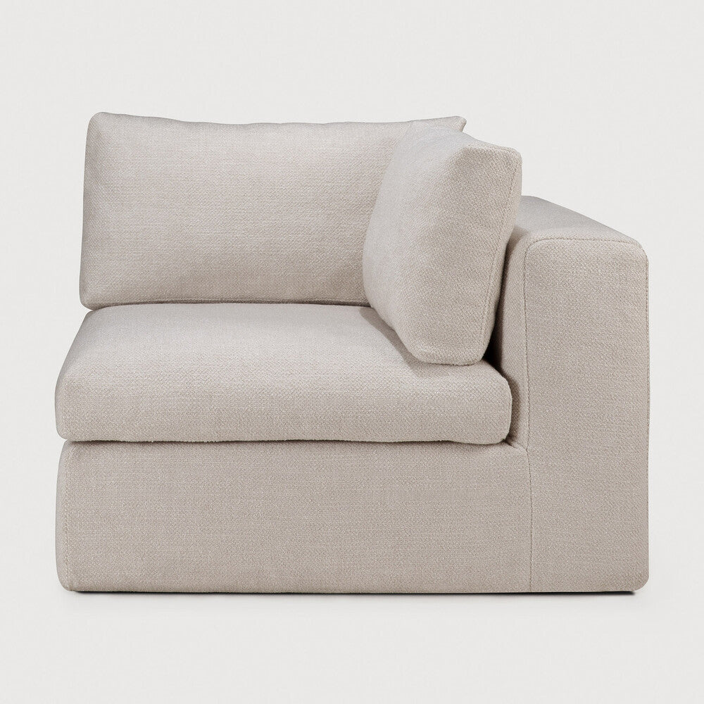 Mellow sofa - Ivory fabric - corner - removable cover