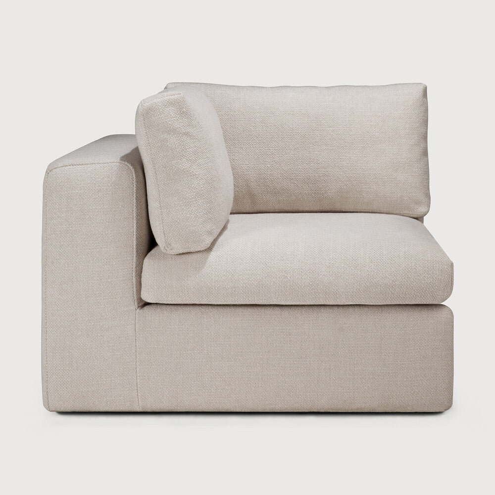 Mellow sofa - Ivory fabric - corner - removable cover