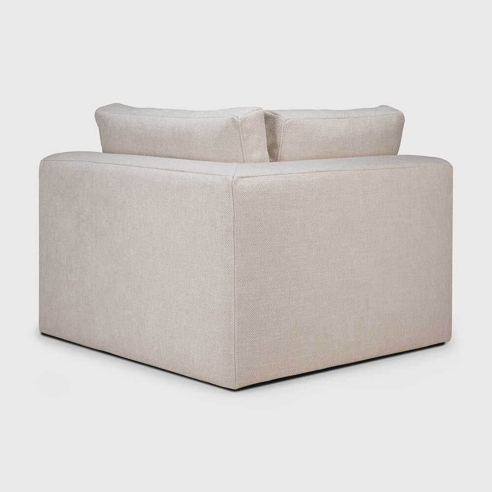 Mellow sofa - Ivory fabric - corner - removable cover