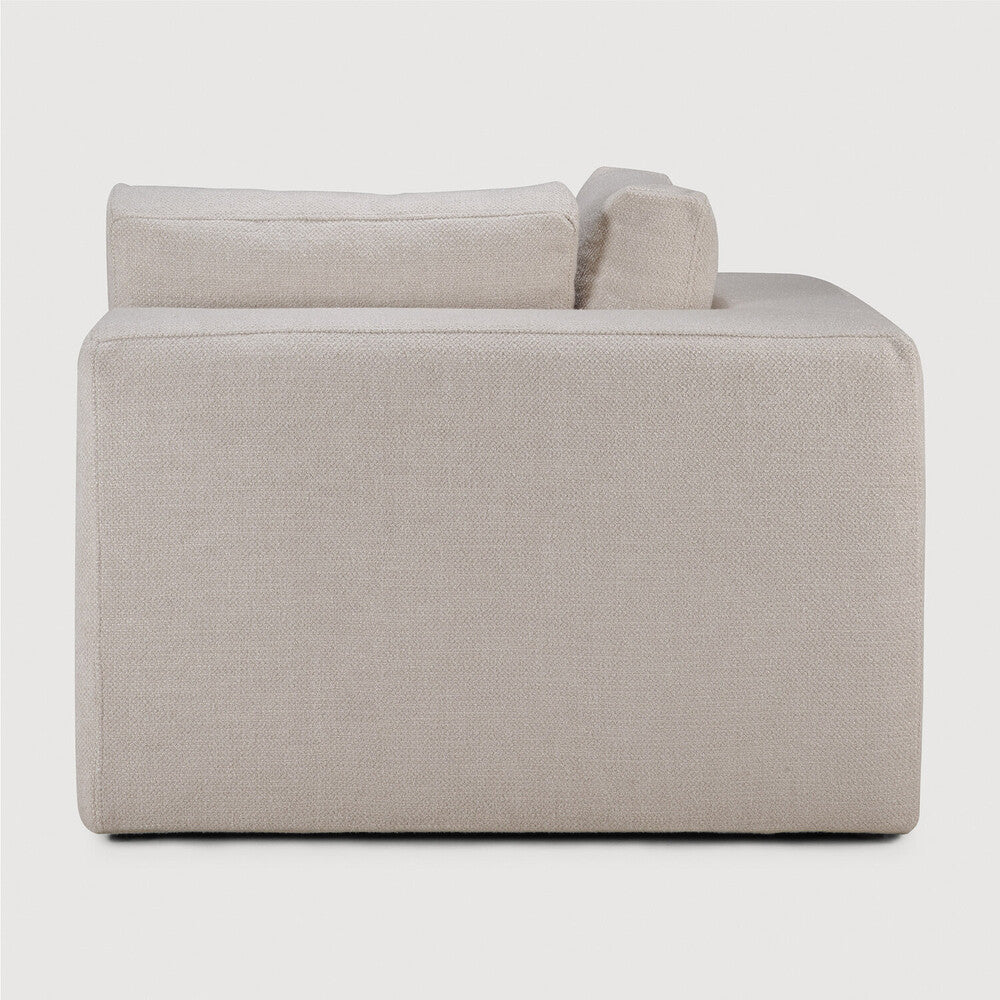 Mellow sofa - Ivory fabric - corner - removable cover