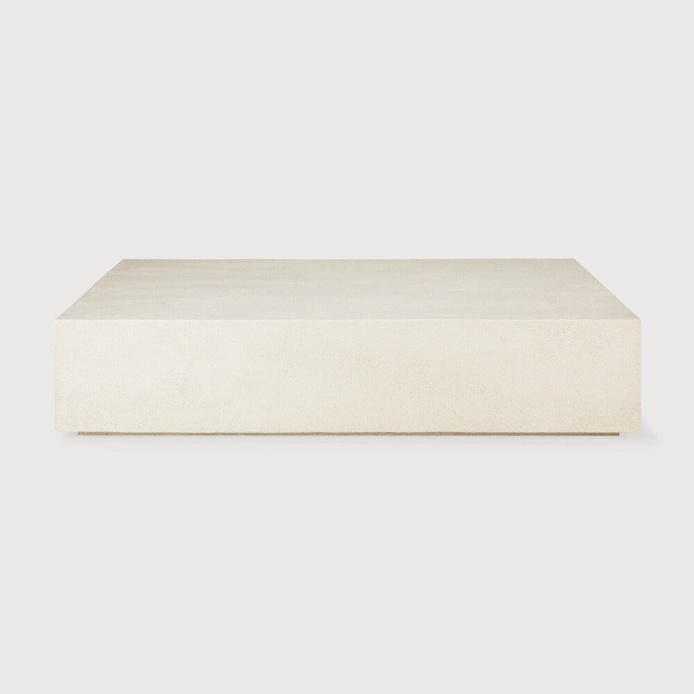 Elements Rectangular Micro-cement Coffee Table, Off White