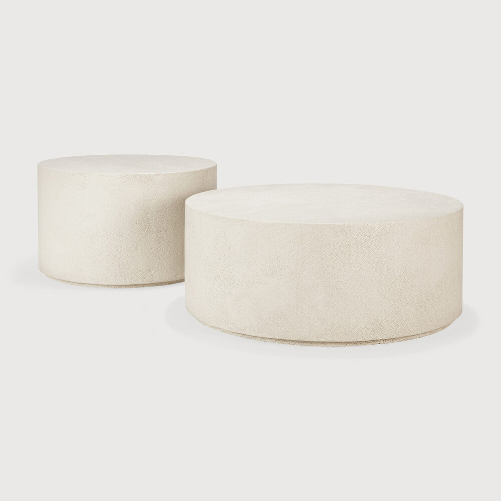 Elements coffee table - Microcement - Off White - round