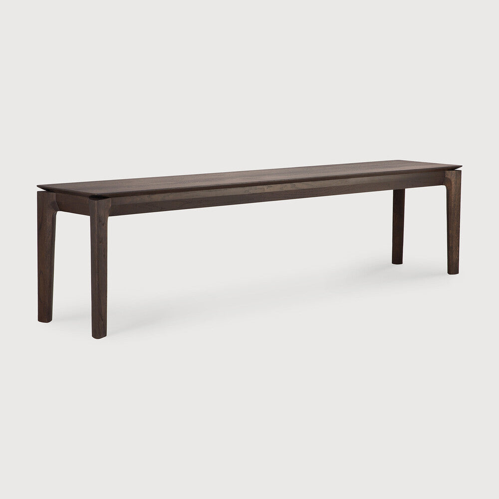 Bok Solid Brown Oak Bench, 73"