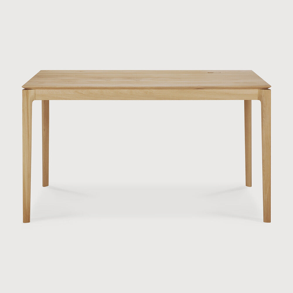 Bok desk - varnished oak - rectangular - with cable management