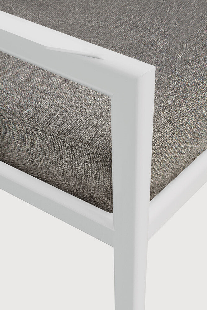 Jack outdoor lounge chair - aluminium - white - Mocha fabric