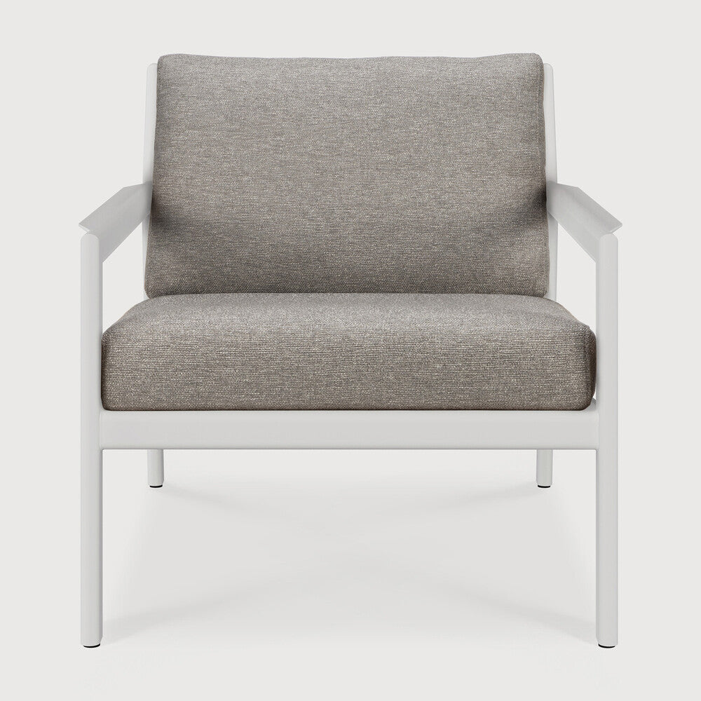 Jack outdoor lounge chair - aluminium - white - Mocha fabric