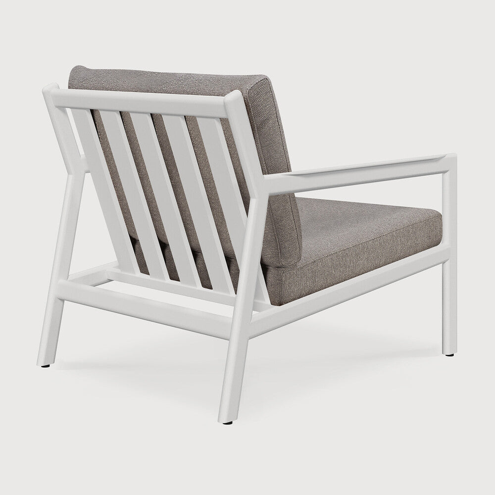 Jack outdoor lounge chair - aluminium - white - Mocha fabric