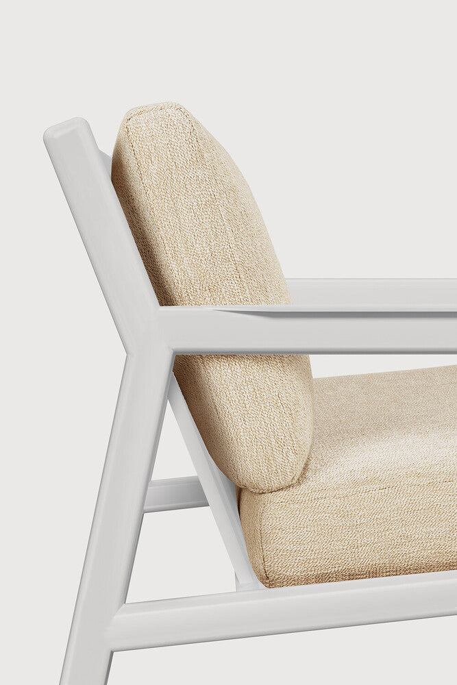 Jack outdoor lounge chair - aluminium - white - Natural fabric