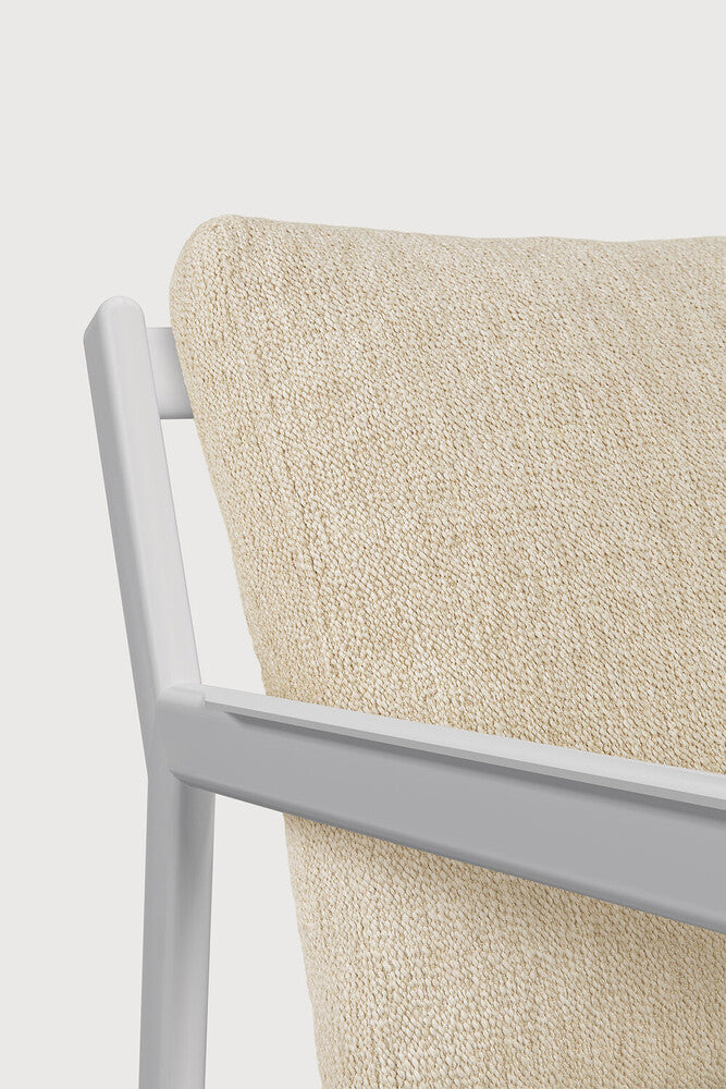 Jack outdoor lounge chair - aluminium - white - Natural fabric