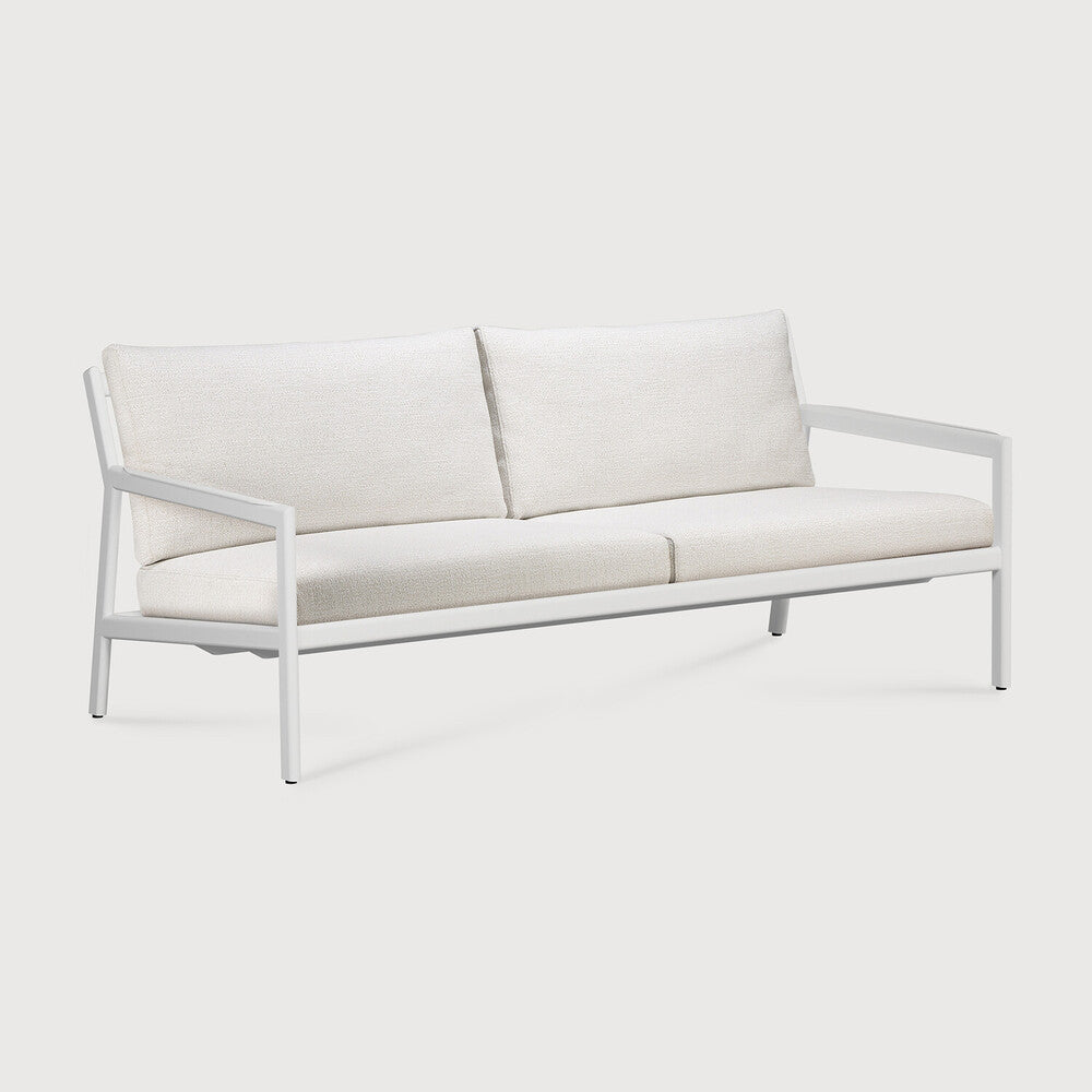 Jack outdoor sofa - aluminium - white - Off White fabric - 2+ seater