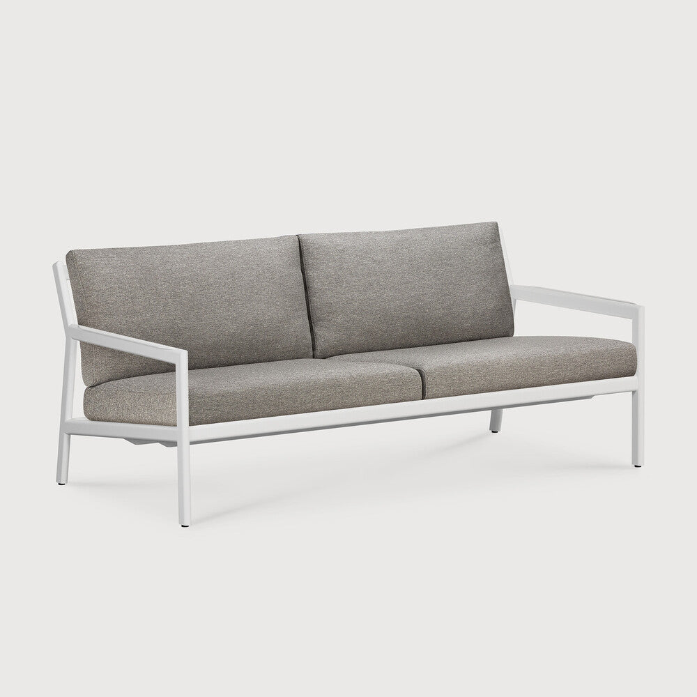 Jack outdoor sofa - aluminium - white - Mocha fabric - 2+ seater