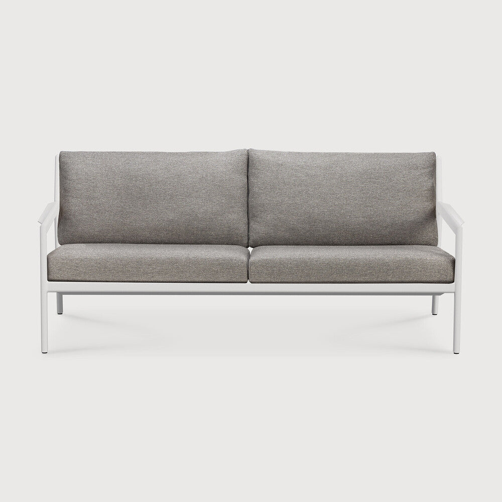 Jack outdoor sofa - aluminium - white - Mocha fabric - 2+ seater