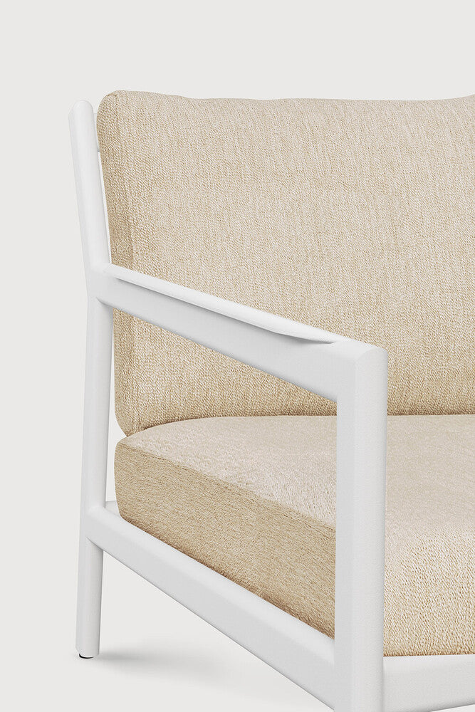 Jack outdoor sofa - aluminium - white - Natural fabric - 2+ seater