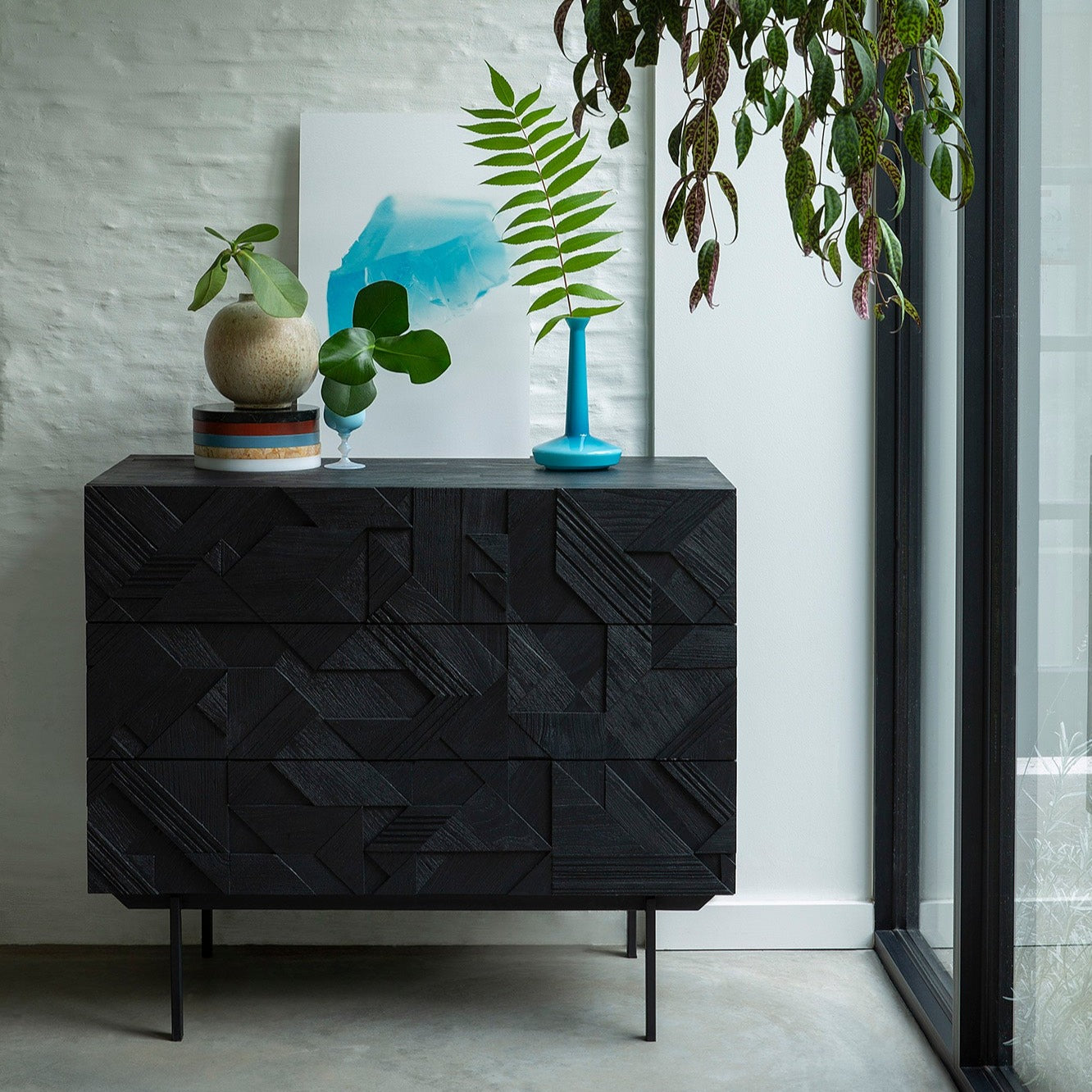 Graphic Teak Dresser