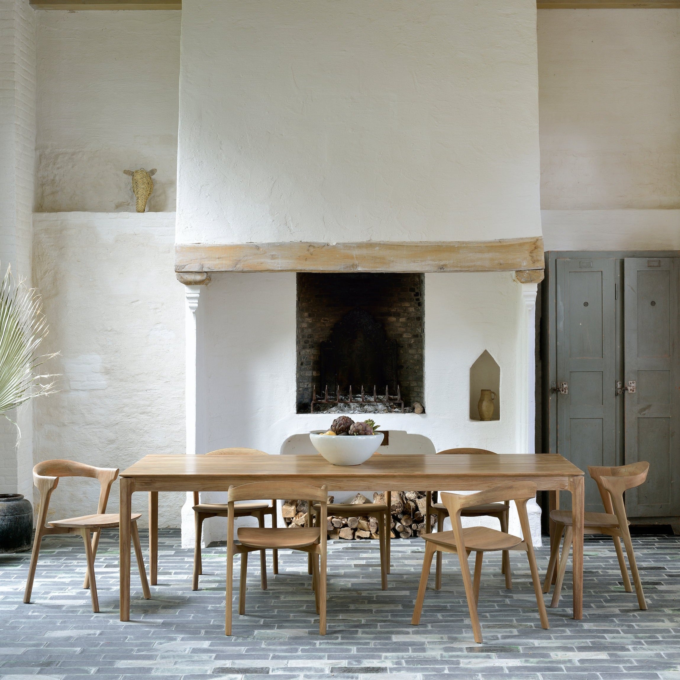 Bok Solid Teak Dining Table, 87"