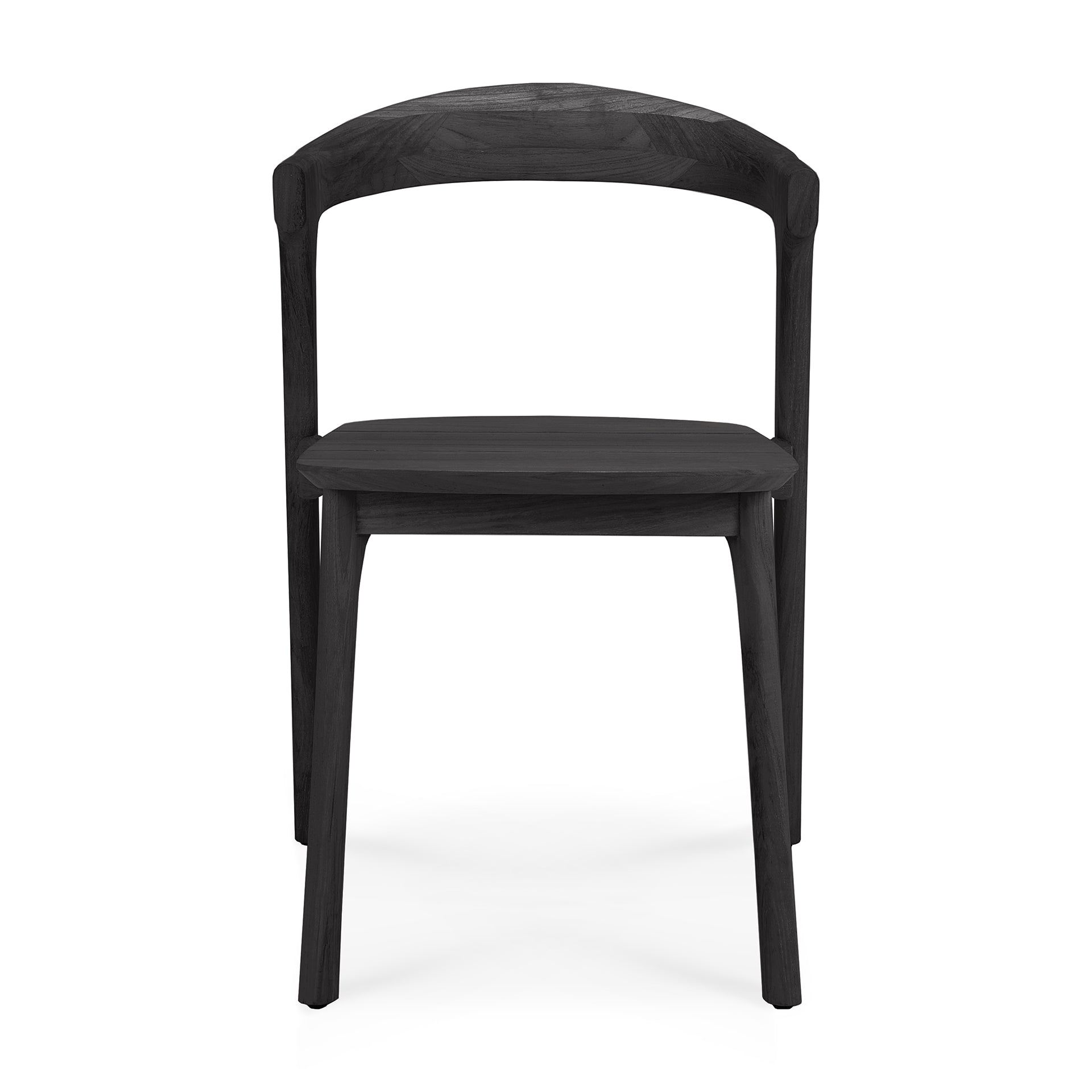 Bok Solid Black Teak Outdoor Dining Chair