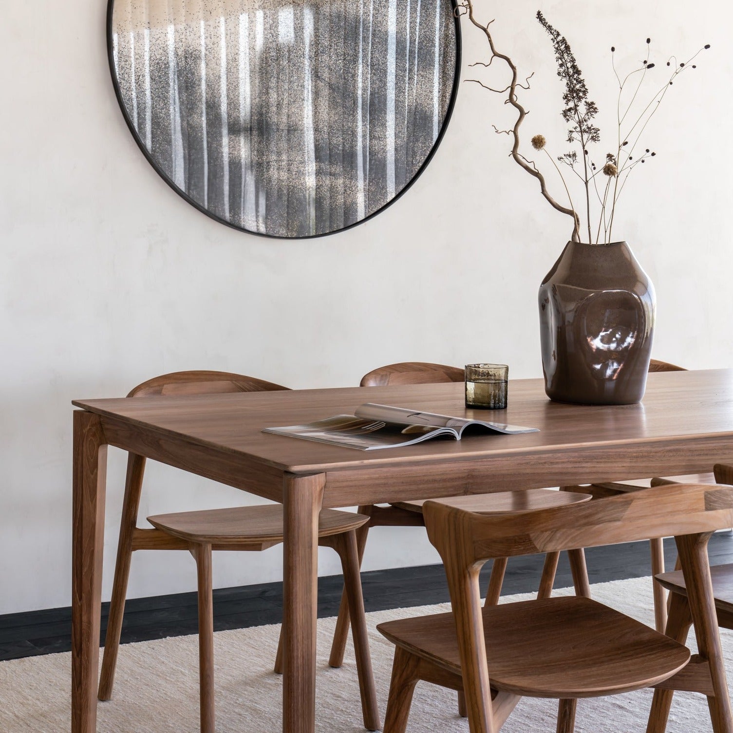 Bok Solid Teak Dining Table, 87"