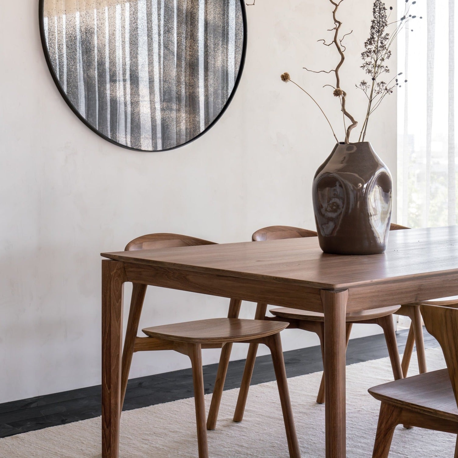 Bok Solid Teak Dining Table, 87"