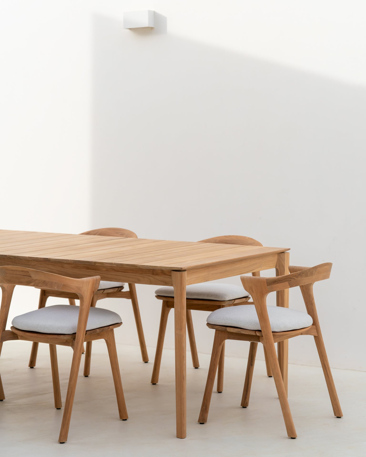 Bok Solid Teak Outdoor Dining Table, 98"