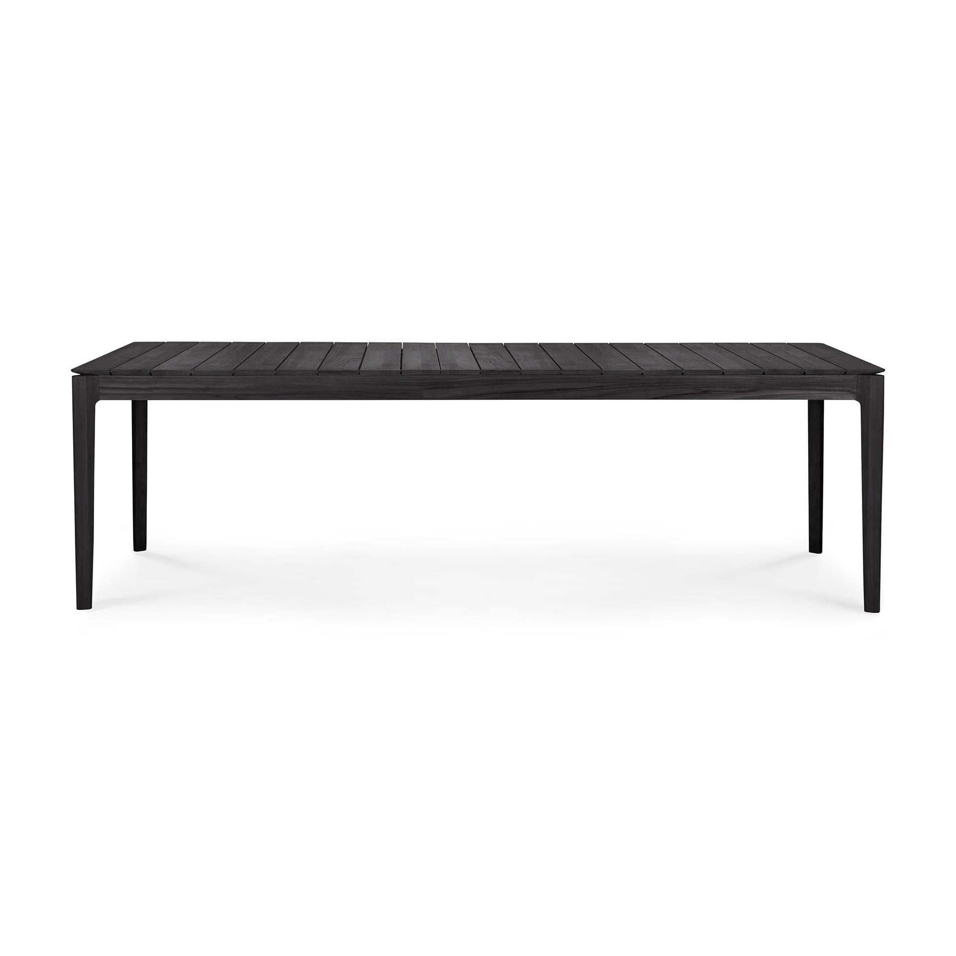Bok Solid Black Teak Outdoor Dining Table, 98"
