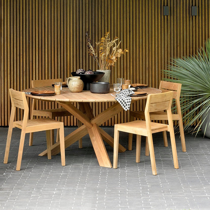 EX 1 Solid Teak Outdoor Dining Chair
