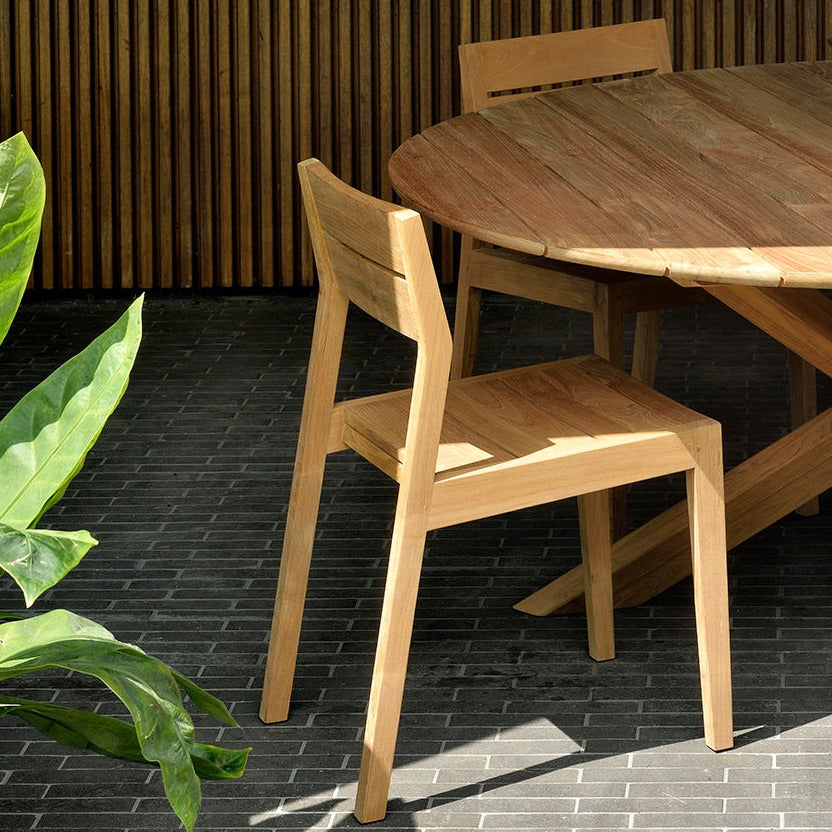 EX 1 Solid Teak Outdoor Dining Chair