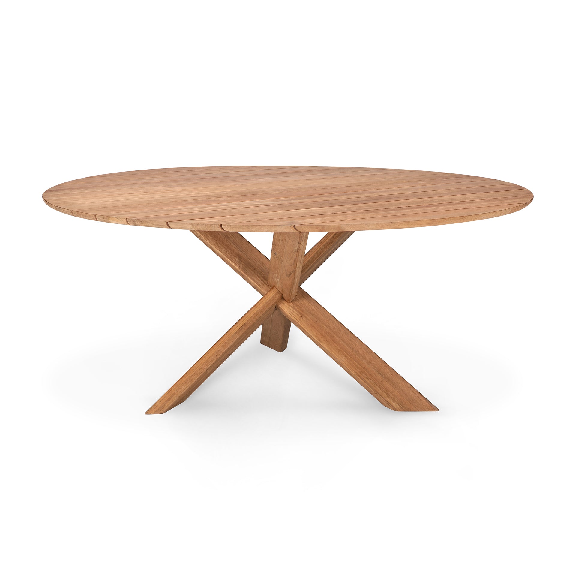 Circle Solid Teak Outdoor Dining Table, 64.5"