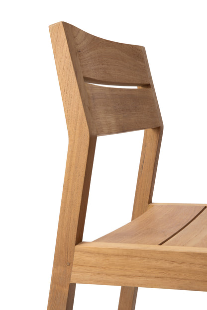 EX 1 Solid Teak Outdoor Dining Chair