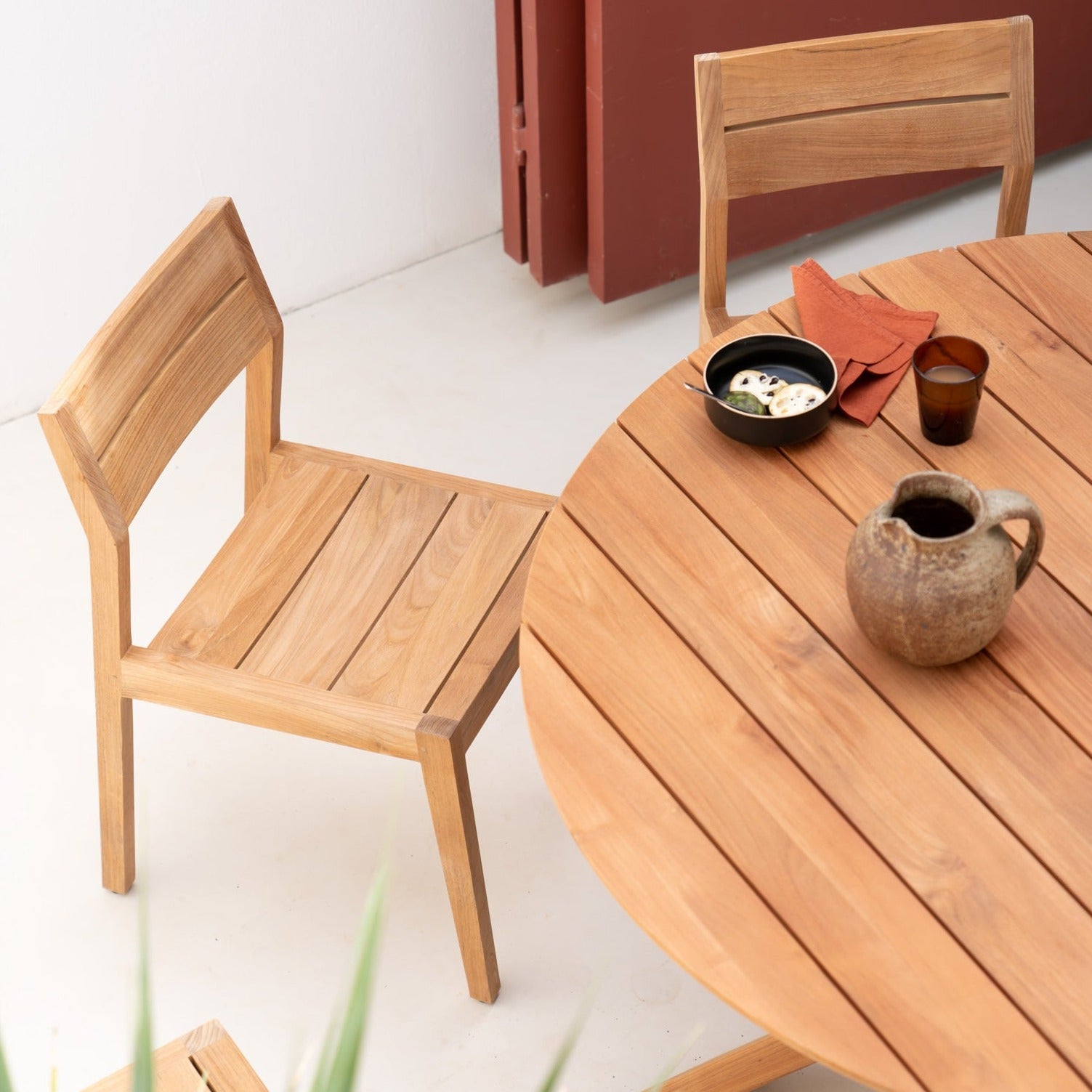 EX 1 Solid Teak Outdoor Dining Chair
