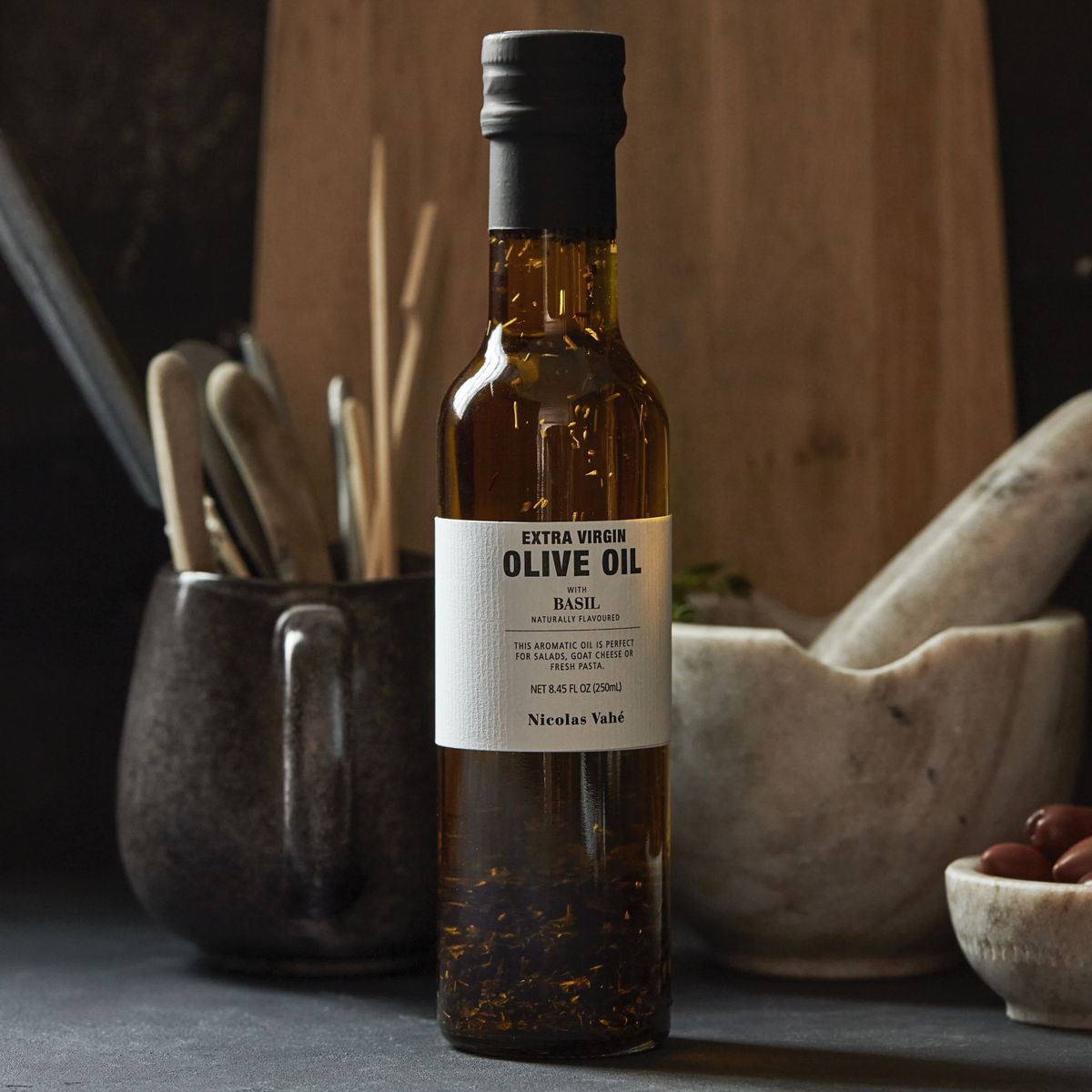 Nicolas Vah Extra Virgin Olive Oil with Basil Be Home