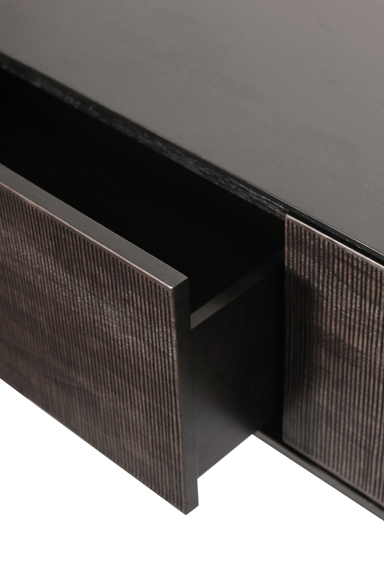 Grooves Solid Teak Media Console, 64"